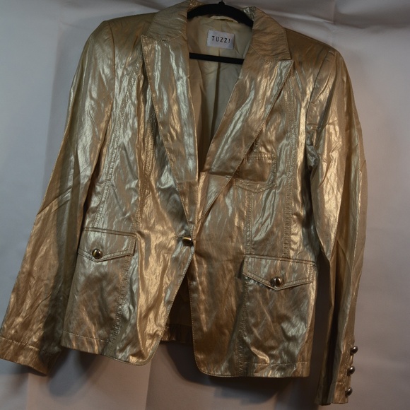 TUZZI Gold Jacket SZ 14 - Picture 2 of 7